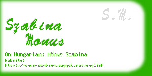 szabina monus business card